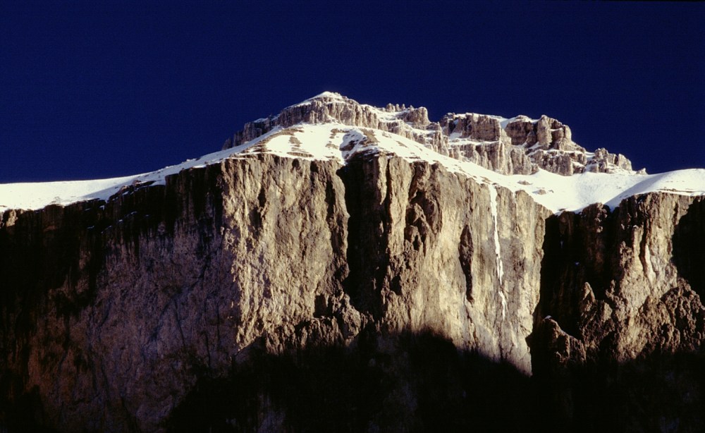 Dolomiti Sella Massif auringon lasku.ret