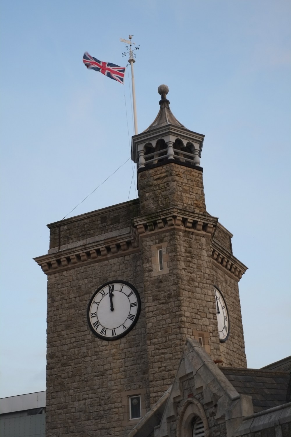 Union jack versus our boats Jolly Roger